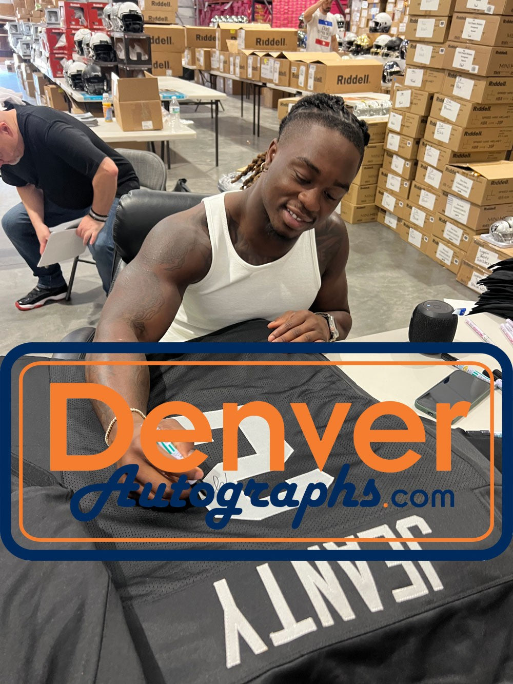 Ashton Jeanty Autographed Pro Style Size XL Black Jersey Beckett Witness 51013