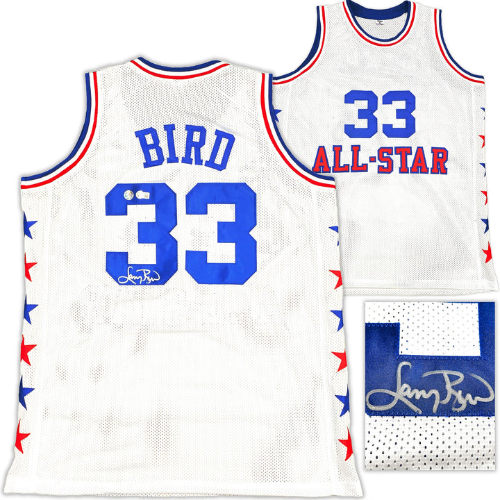 Boston Celtics Larry Bird Autographed Signed White All Star Jersey Beckett Wit