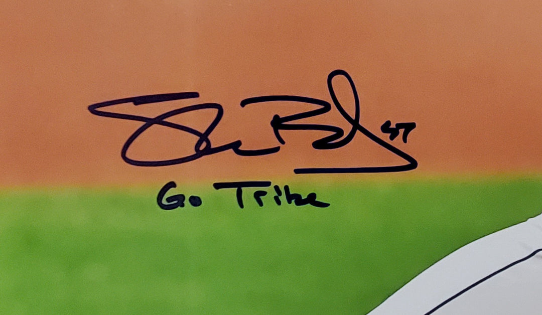Shane Bieber Autographed Signed 16x20 Photo Cleveland Indians "Go Tribe" Beckett