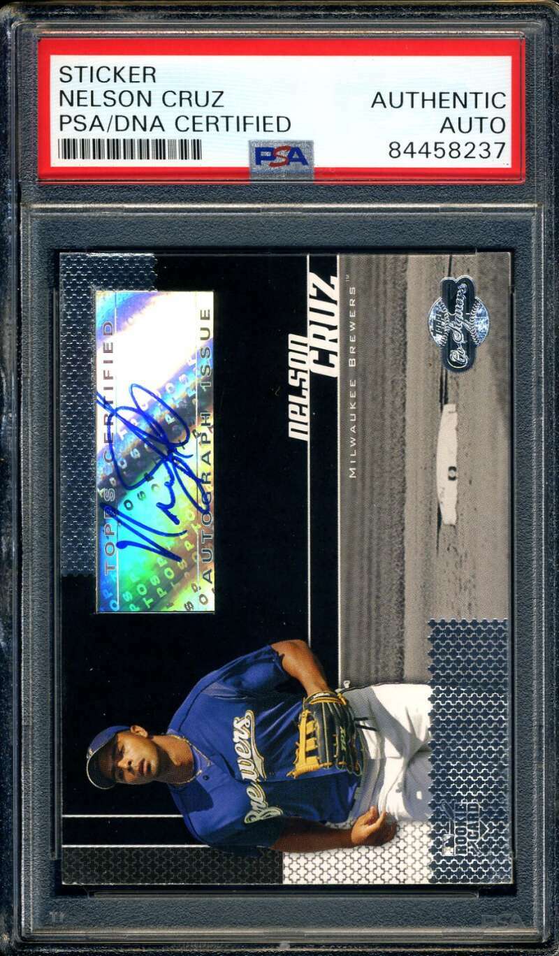 Nelson Cruz PSA DNA Coa Signed 2006 Topps Rookie Autograph