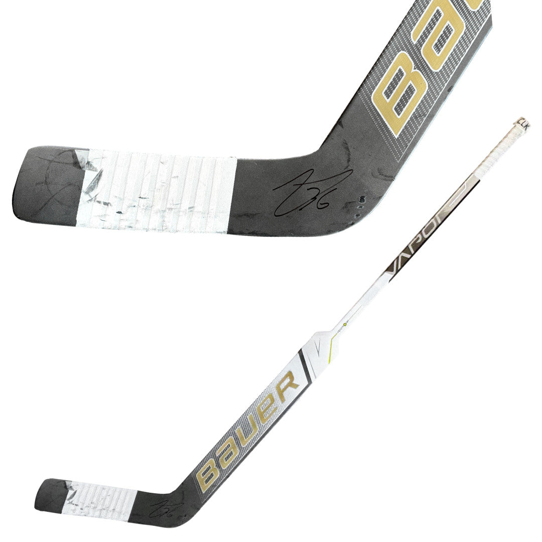 Logan Thompson Game Used Signed Stick Vegas Golden Knights vs. Ducks 11/5/23 COA