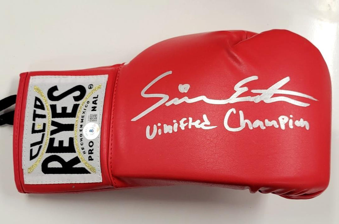 Seniesa Estrada signed "Unified Champion" Boxing Glove autograph (A) Beckett BAS