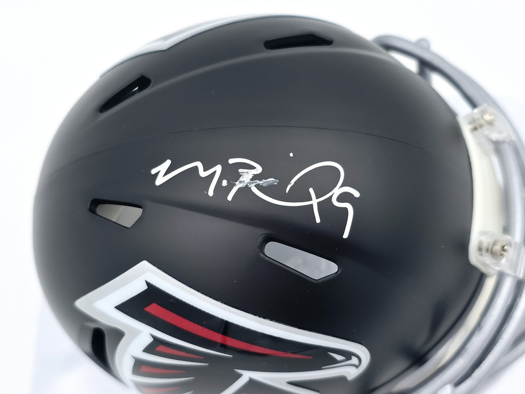 Michael Penix Jr. Signed Falcons Black Speed Mini Helmet Beckett Wit #2W906732
