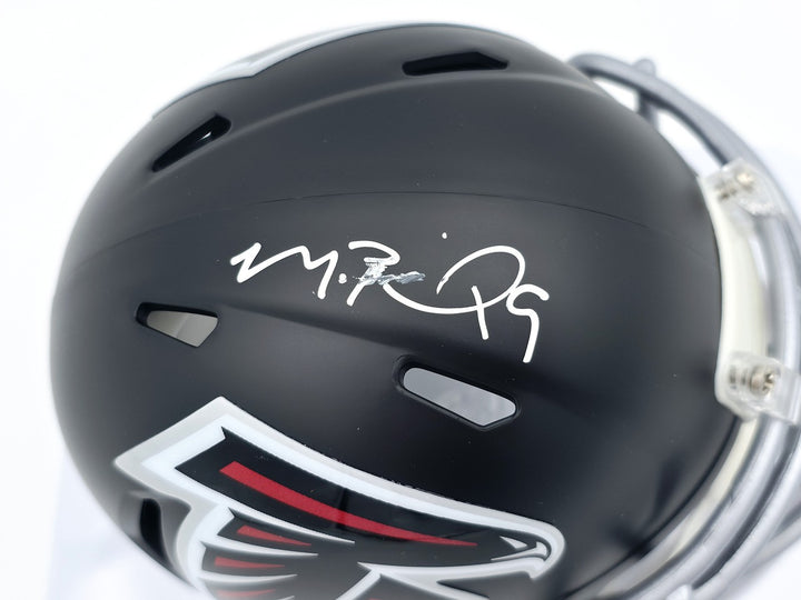 Michael Penix Jr. Signed Falcons Black Speed Mini Helmet Beckett Wit #2W906732