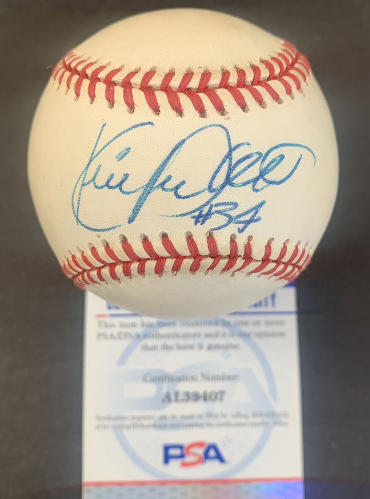 Kirby Puckett Signed Official A.L baseball PSA Coa #34 Vintage Autograph Psa Coa