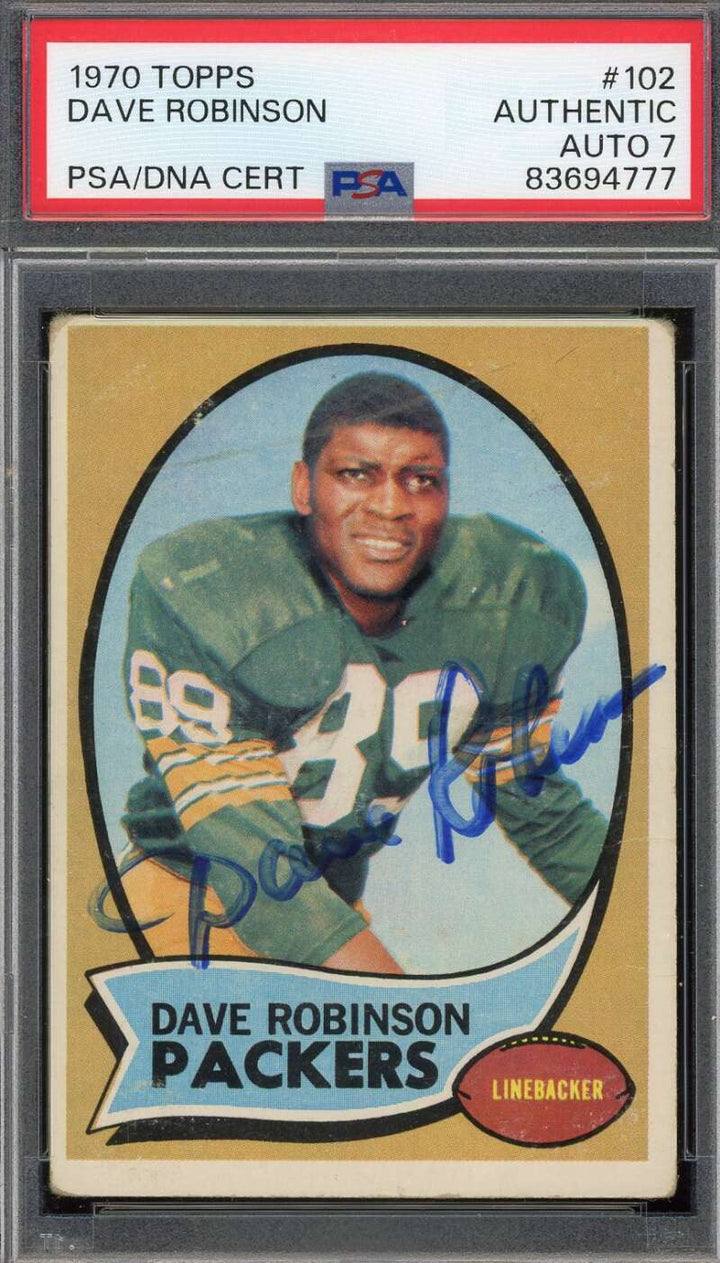 Dave Robinson PSA DNA Signed 1970 Topps Rookie Autograph