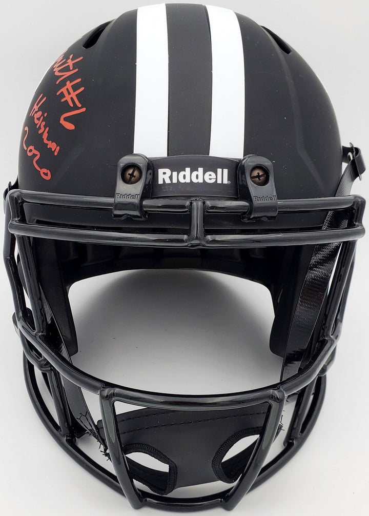 Devonta Smith Auto Alabama Tide Eclipse Black FS Rep Helmet Heisman 2020 BAS