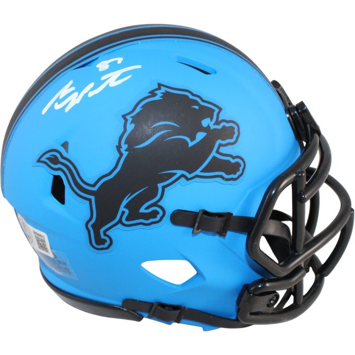 Sam LaPorta Autographed/Signed Detroit Lions Rave Mini Helmet Beckett 53639