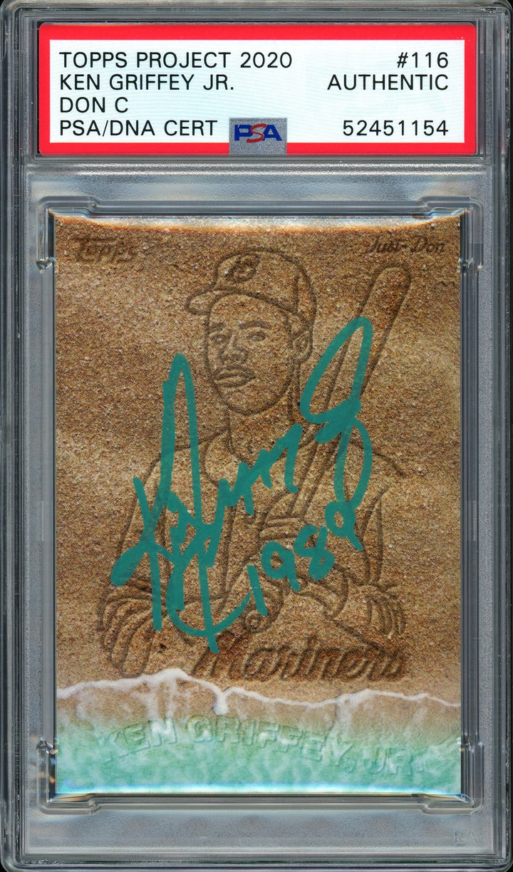 Ken Griffey Jr. Auto Topps Project 2020 Don C Card 116 Mariners 1989 1/1 PSA/DNA