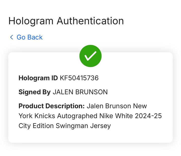 Jalen Brunson Signed Framed City Edition Nike Jersey NY Knicks Auto Fanatics COA