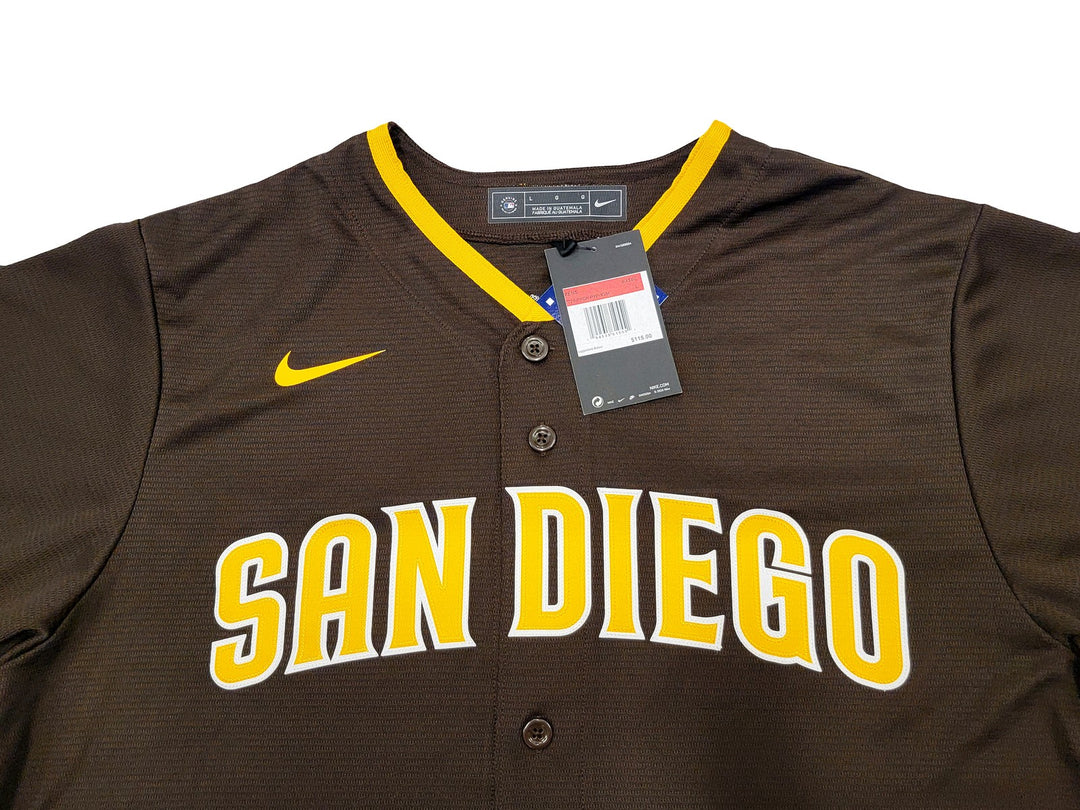 San Diego Padres Fernando Tatis Jr. Signed Brown Nike Jersey Size L Beckett Wit