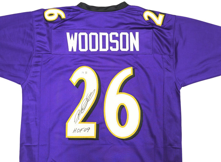 Baltimore Ravens Rod Woodson Signed Purple Jersey "HOF 09" Beckett Witness