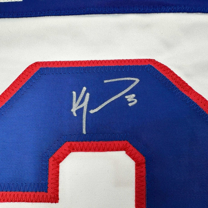 Framed Signed Ken Morrow 35x39 1980 Miracle White Jersey JSA COA
