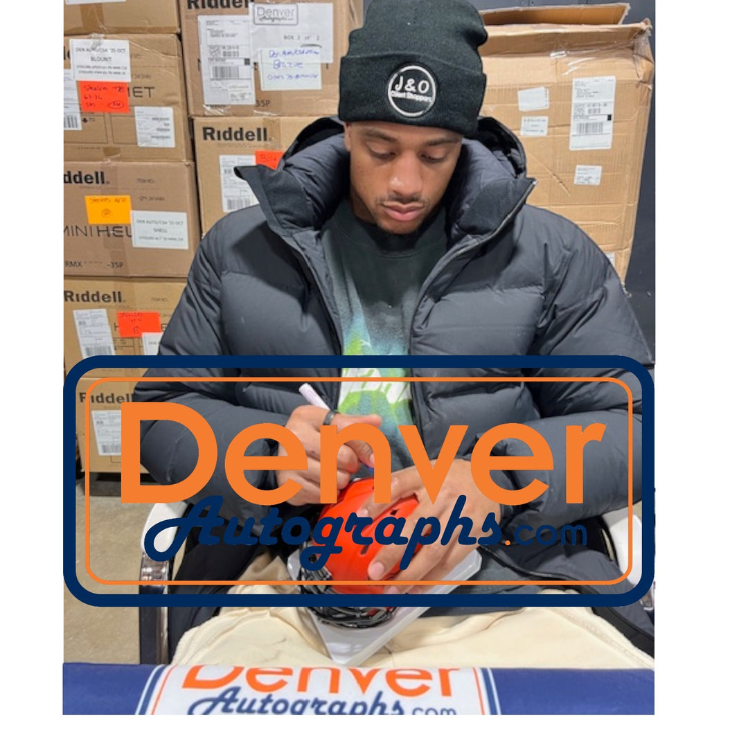 Patrick Surtain Autographed Denver Broncos Rave Mini Helmet Beckett 54658