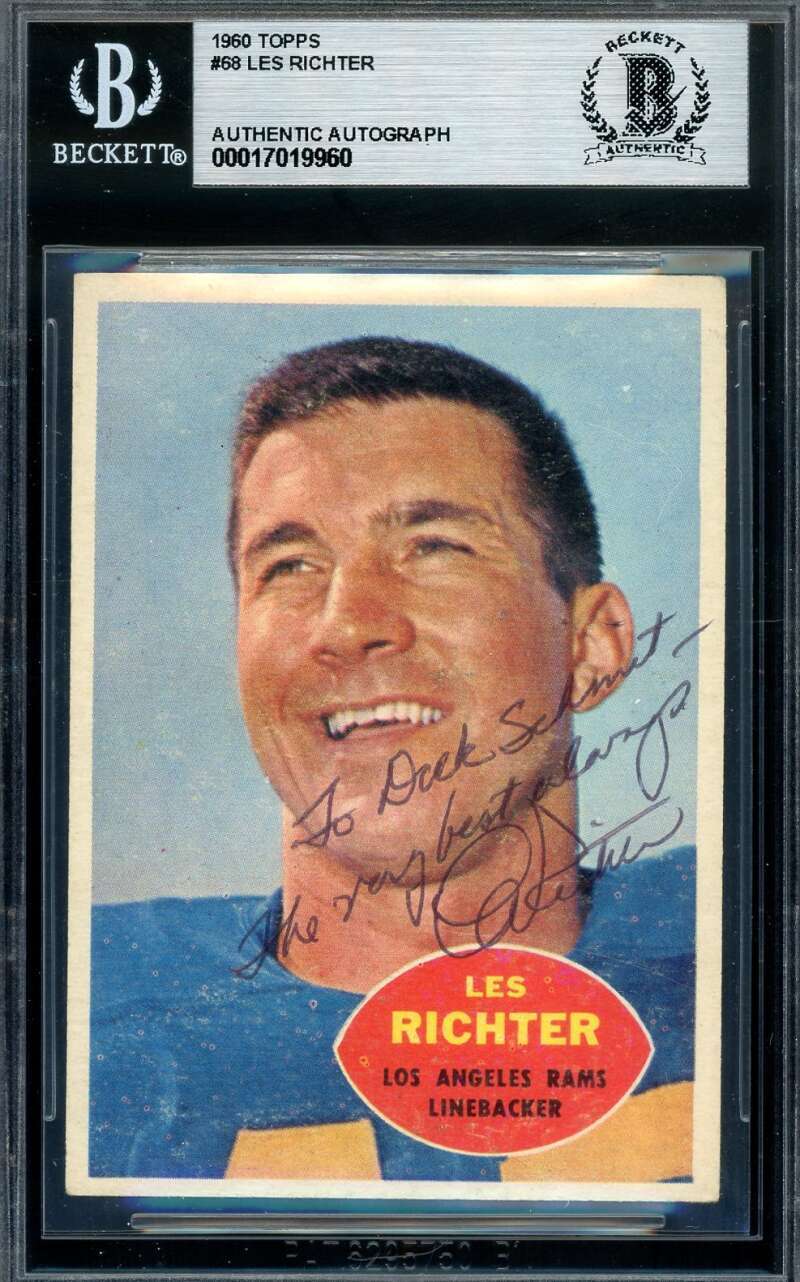 Les Richter Beckett BAS Signed 1960 Topps Autographed