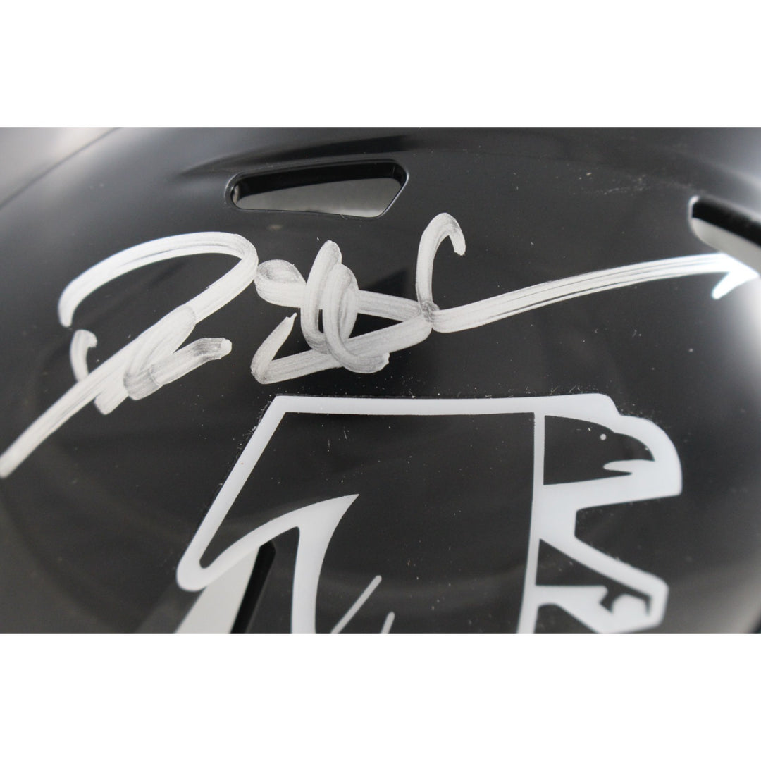 Deion Sanders Autographed Atlanta Falcons TB Mini Helmet Beckett Witness 51735