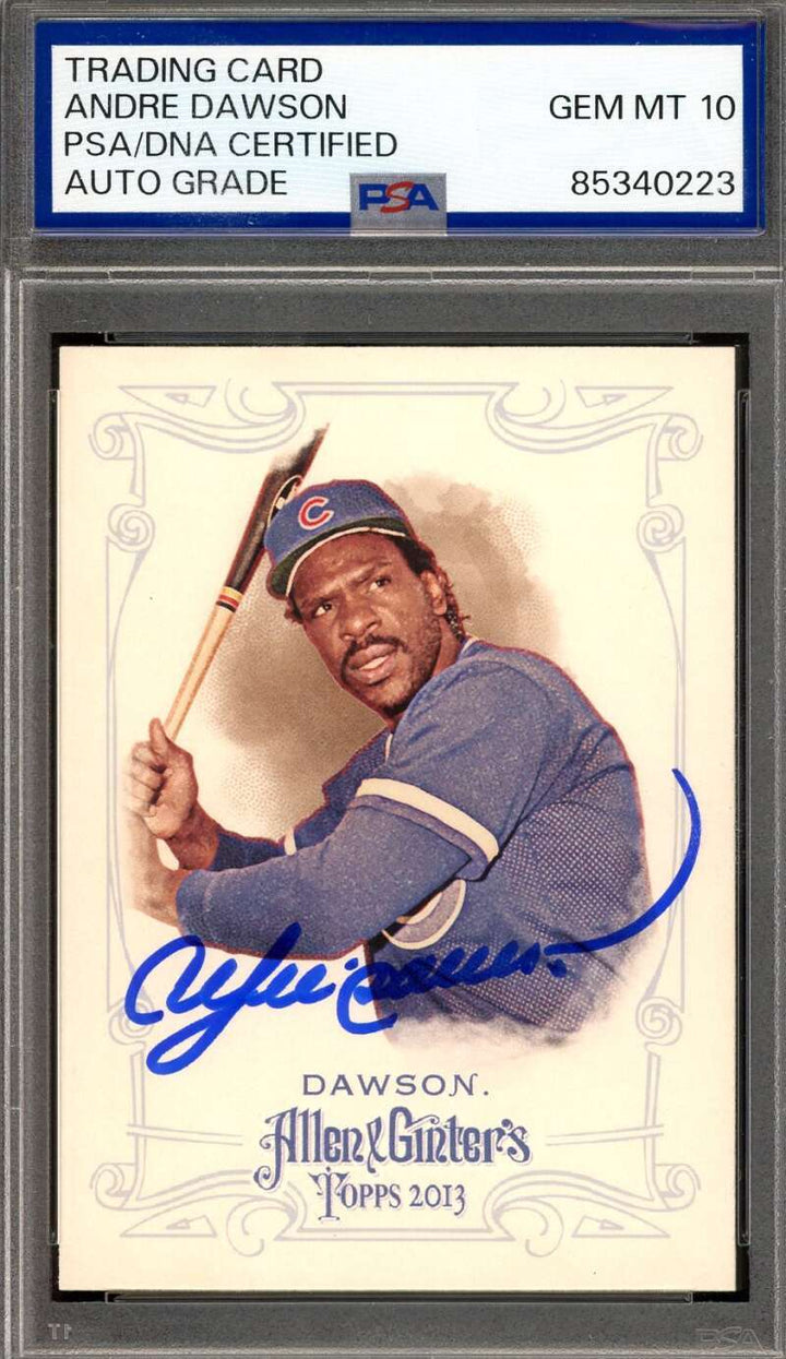 Andre Dawson Gem Mint 10 PSA DNA Signed 2013 Topps Allen & Ginter Autograph