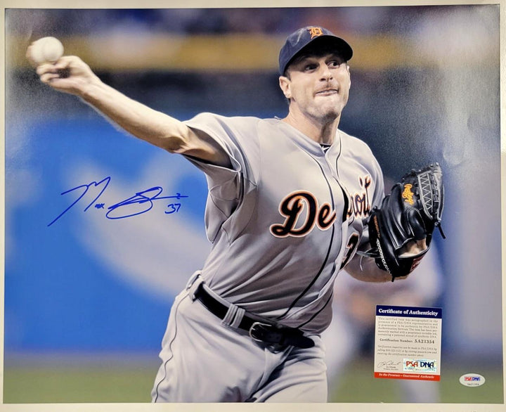 Max Scherzer signed Detroit Tigers 16x20 Photo autograph ~ PSA/DNA COA