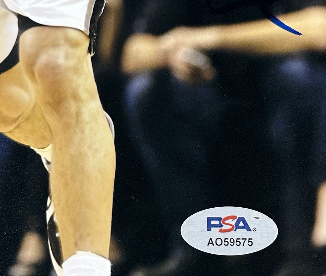 Manu Ginobili Signed 8x10 Framed Photo San Antonio Spurs Auto Champion PSA COA