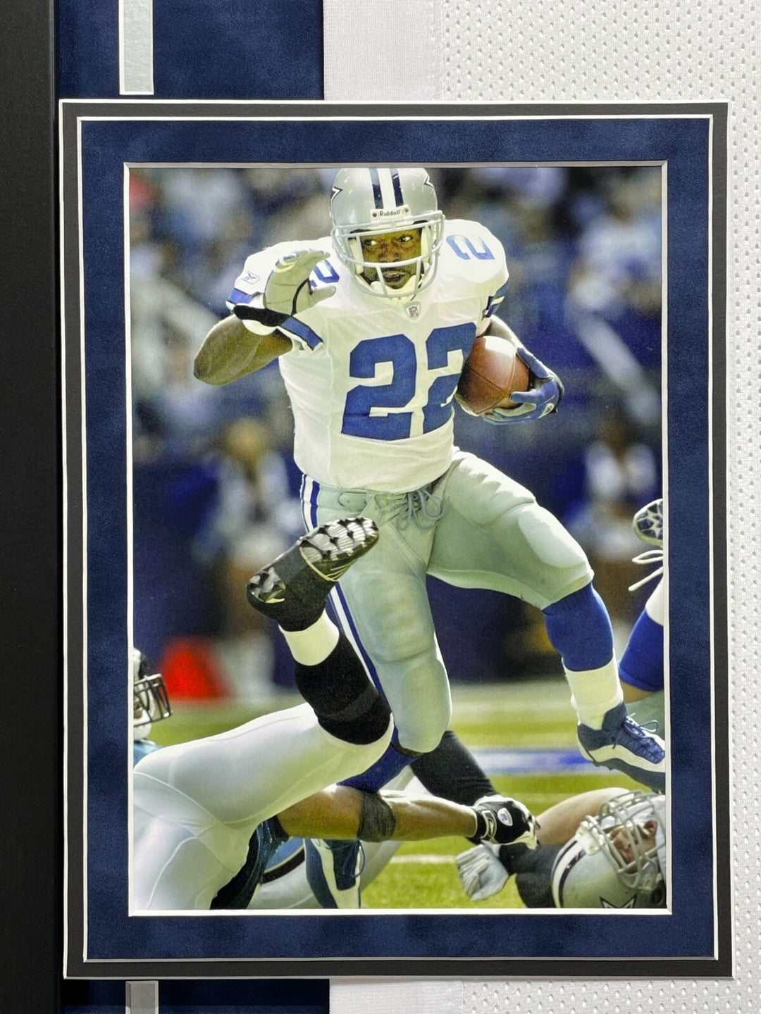 Emmitt Smith Autographed Dallas Cowboys Jersey Framed BAS Prova Signed White