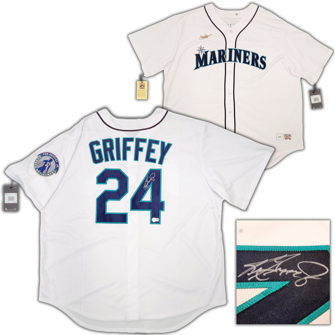 Seattle Mariners Ken Griffey Jr. Signed White Nike Cooperstown Edition Jersey