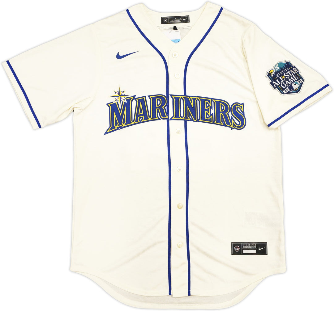 Mariners Ken Griffey Jr Auto Cream Nike 2023 AS Game Patch Jersey Size M Beckett