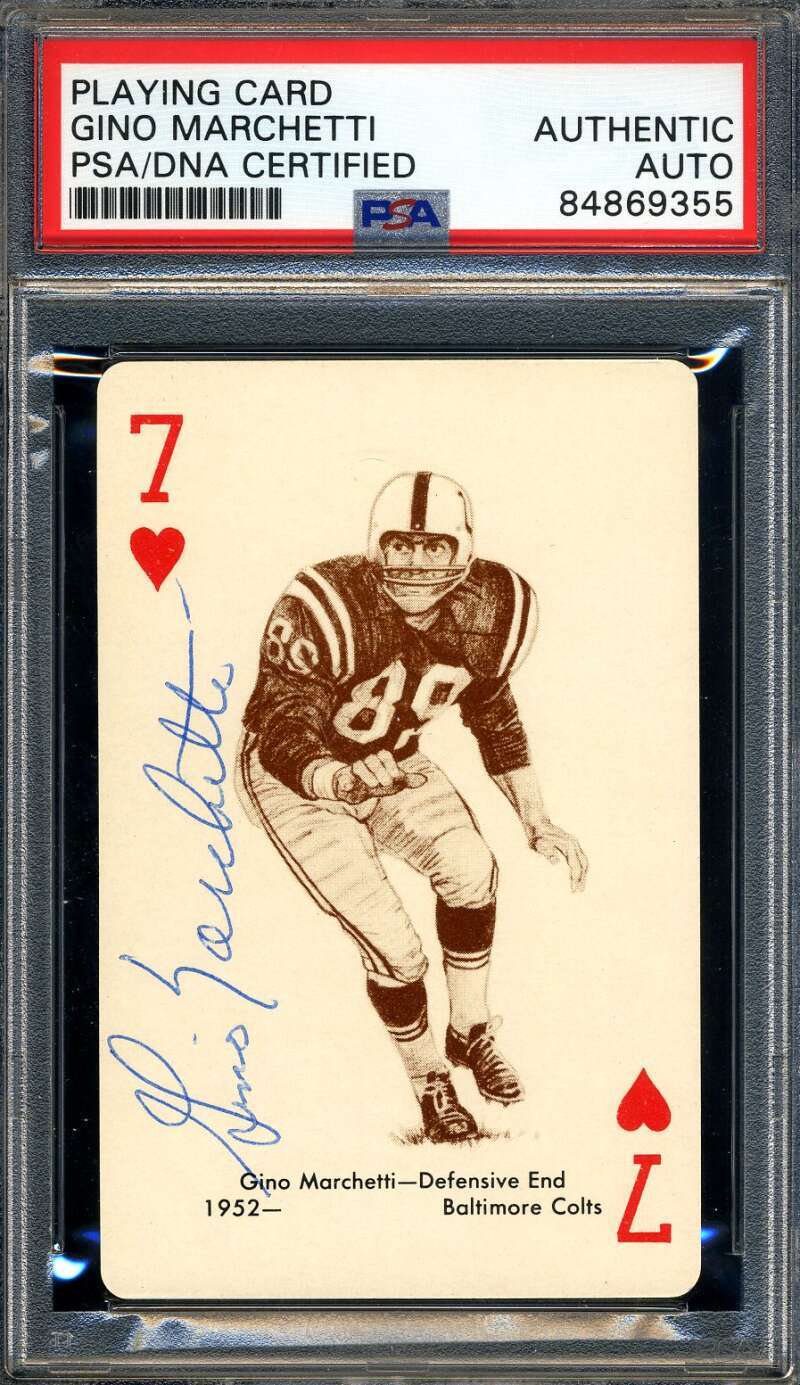 Gino Marchetti PSA DNA Signed 1963 Stancraft Autograph