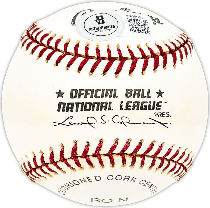 Preston Ward Signed Official NL Baseball Los Angeles Dodgers, Cubs Beckett QR