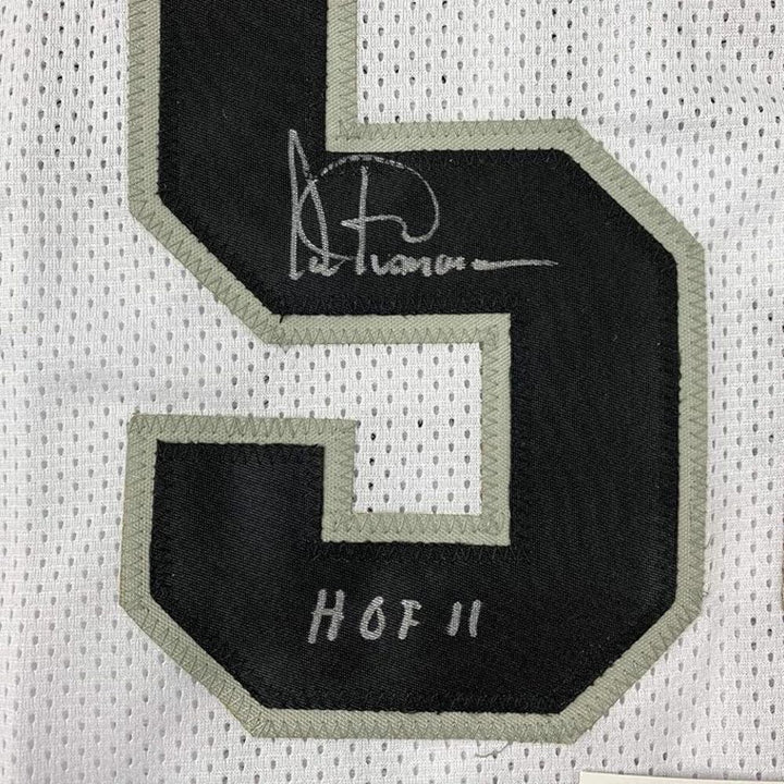 Framed Autographed/Signed Artis Gilmore 35x39 San Antonio White Jersey JSA COA