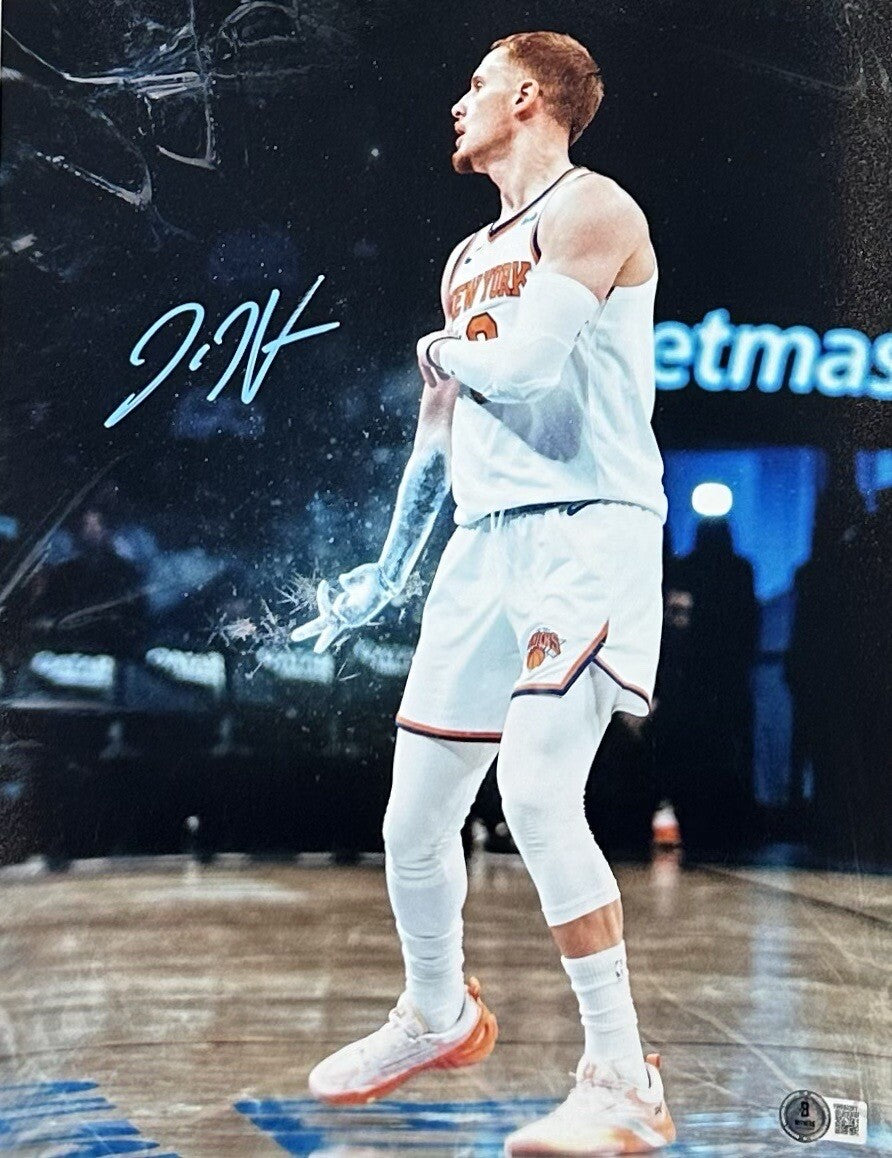 Donte Divincenzo Signed 11x14 Framed Photo Ice 3 Point NY Knicks Auto BAS COA