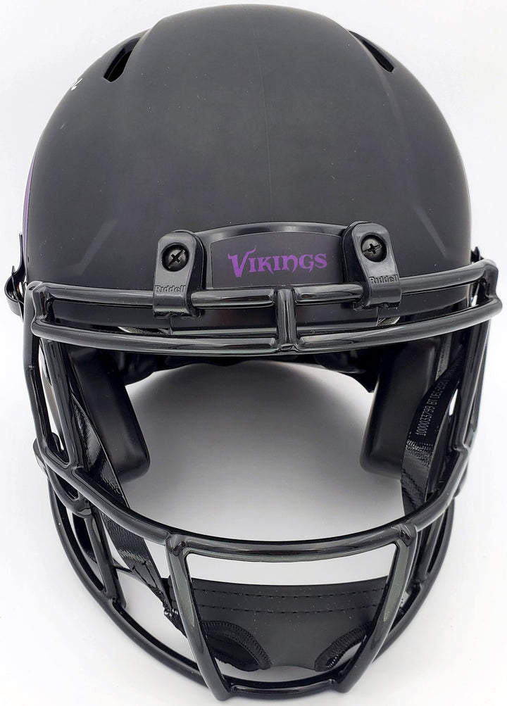 Warren Moon Signed Minnesota Vikings Eclipse Black Full Size Speed Helmet MCS