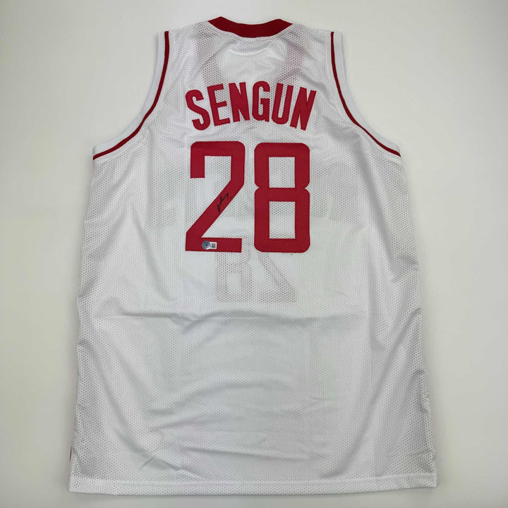 Autographed/Signed Alperen Sengun Houston White Jersey Beckett COA