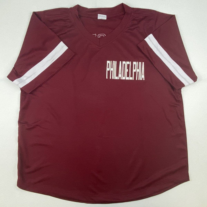 Autographed/Signed Lenny Dykstra Nails Philadelphia Maroon Baseball Jersey JSA C