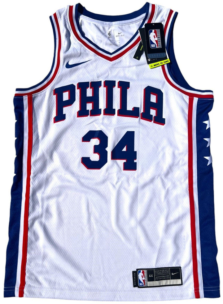 CHARLES BARKLEY SIGNED PHILADELPHIA 76ERS BASKETBALL JERSEY TEAM USA JSA COA