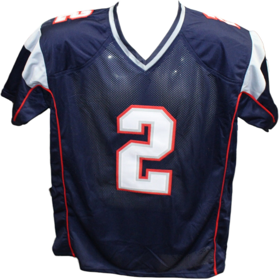 Doug Flutie Autographed/Signed Pro Style Jersey Blue Beckett 42554