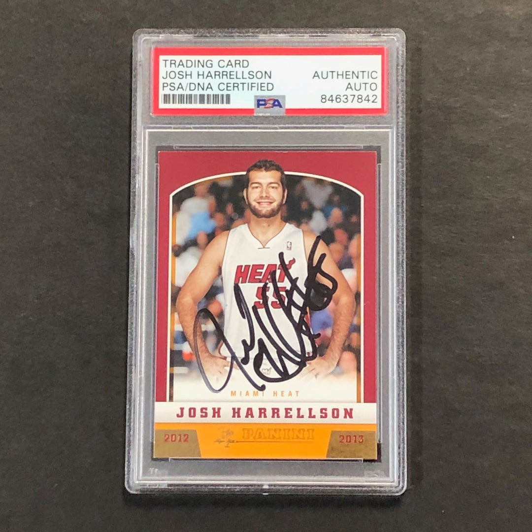 2012-13 NBA Panini Basketball #285 Josh Harrellson Signed Card AUTO PSA Slabbed
