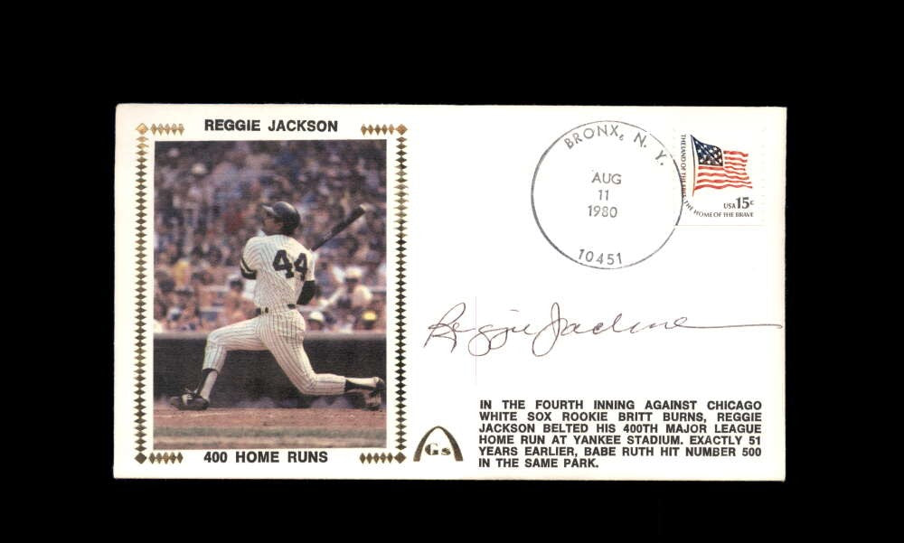Reggie Jackson PSA DNA Signed 1980 First Day Cover Cache FDC 400 Home Runs Auto