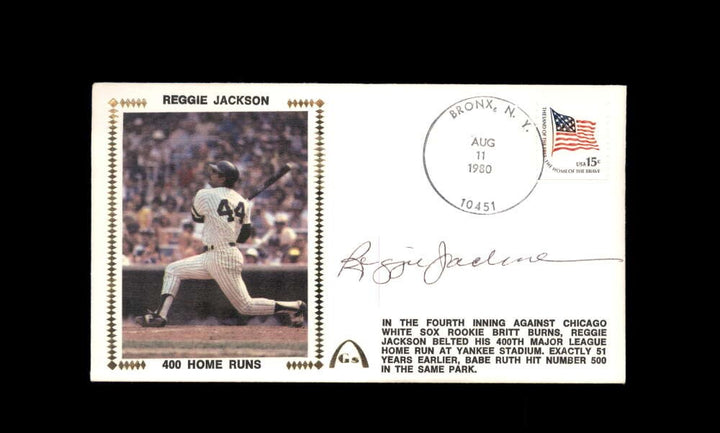 Reggie Jackson PSA DNA Signed 1980 First Day Cover Cache FDC 400 Home Runs Auto