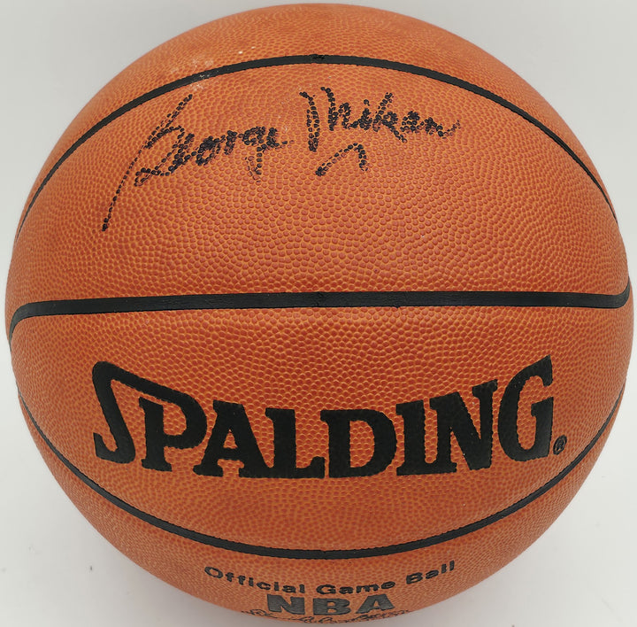 George Mikan Auto Spalding NBA Leather Game Basketball Minneapolis Laker Beckett