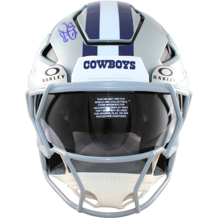 Emmitt Smith Autographed Dallas Cowboys F/S Axiom Helmet Beckett Witness 58489