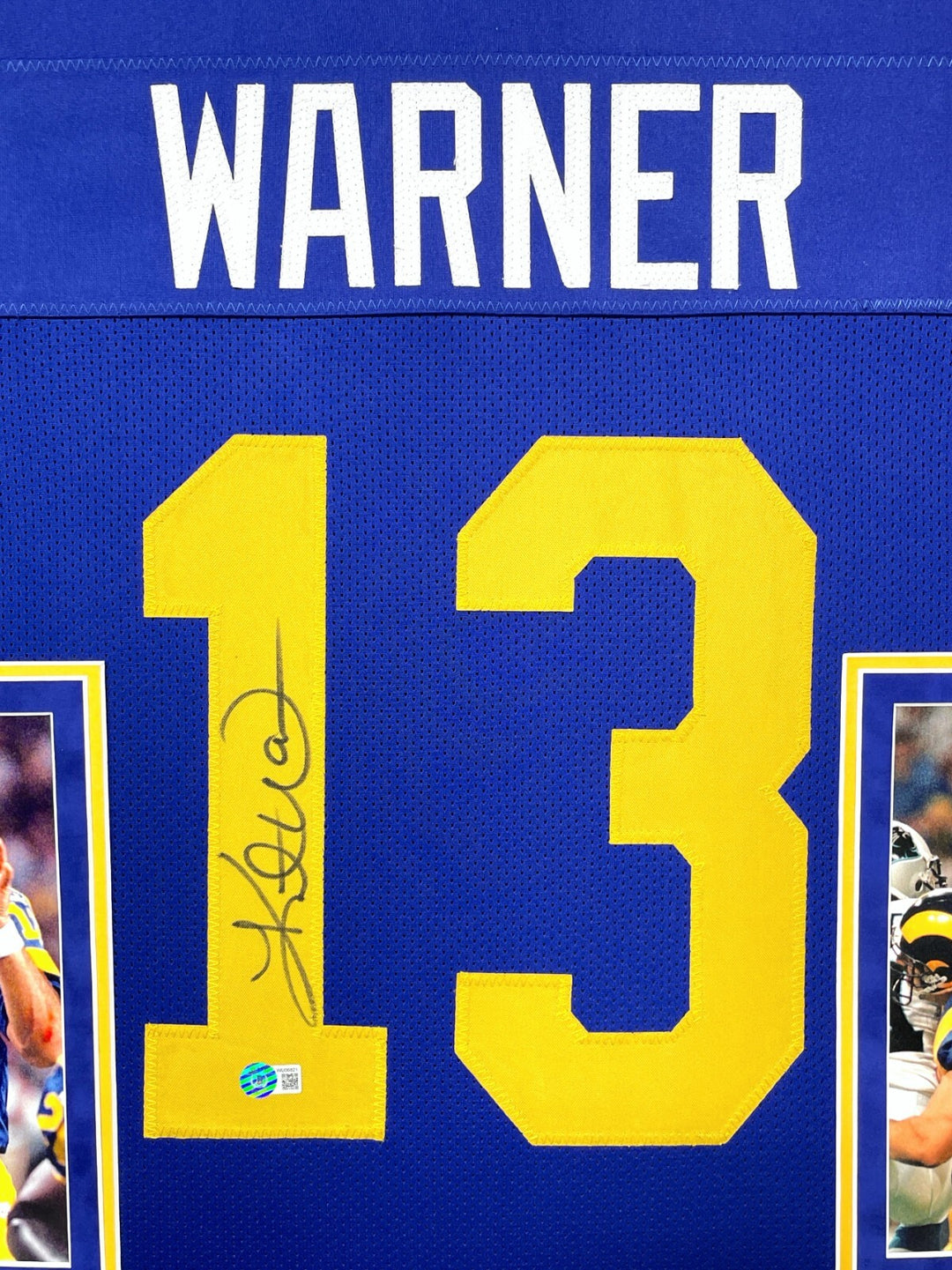 Kurt Warner Autographed St. Louis Rams Jersey Framed BAS Signed Memorabilia LA