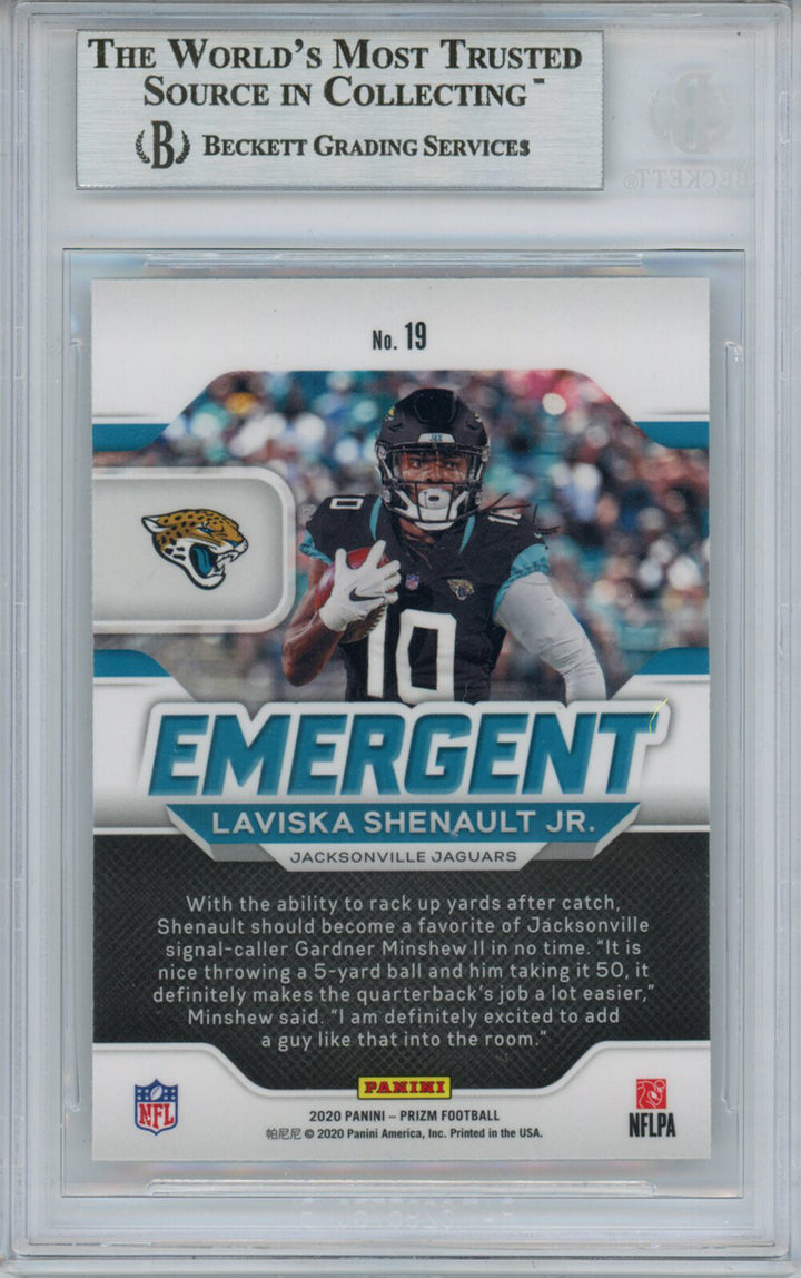 Laviska Shenault Autographed 2021 Panini Prizm #19 Trading Card BAS Slab 33254