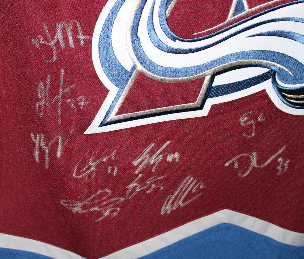 Colorado Avalanche Team Signed Burgandy Adidas 54 Jersey 20 Sigs FAN 37470