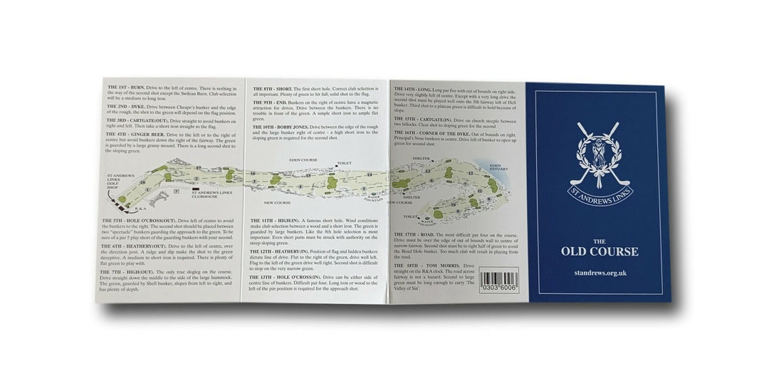 2005 St. Andrews Jack Nicklaus "Last Open" Authentic Old Course Unused Scorecard
