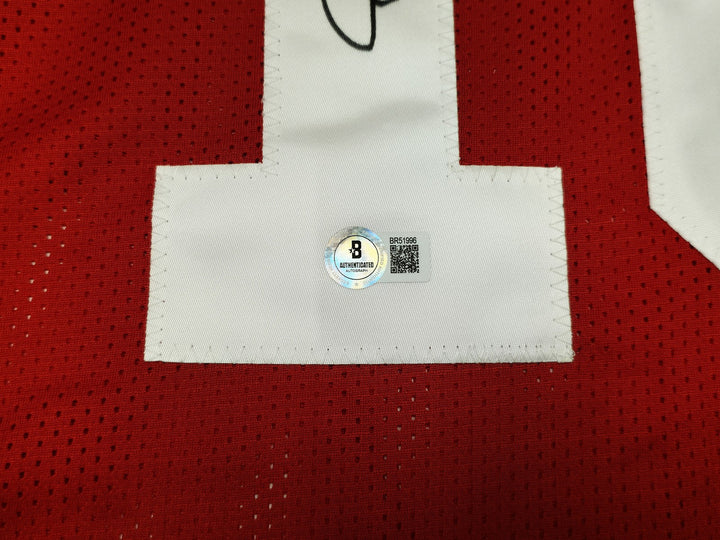 San Francisco 49ers Joe Montana Signed Red Jersey Beckett