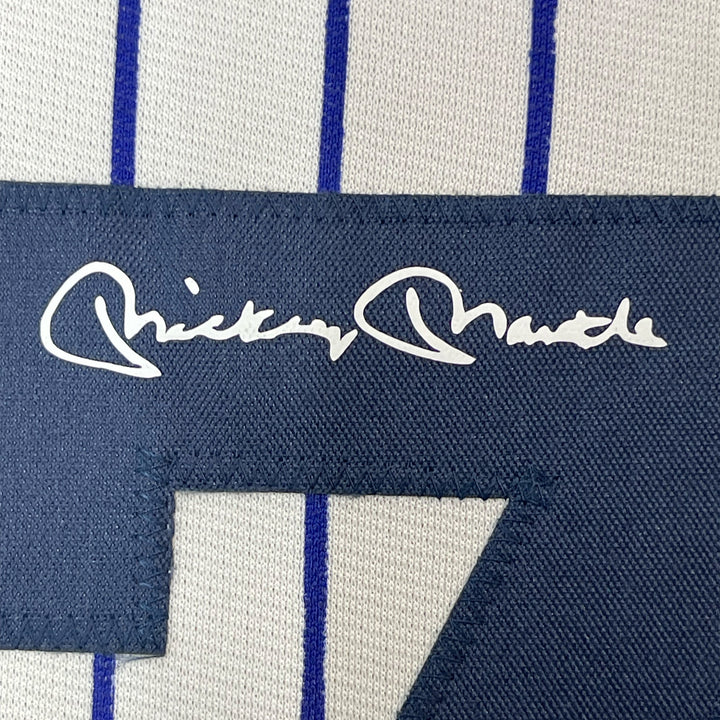 Framed Facsimile Autographed Mickey Mantle 33x42 Reprint Laser Auto Jersey
