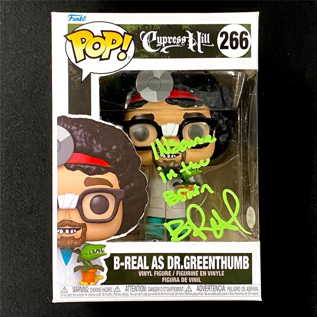B-Real signed "Insane in the Brain" Dr. Greenthumb Funko Pop! figure auto PSA