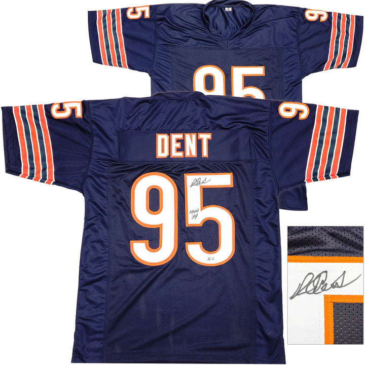 Chicago Bears Richard Dent Signed Blue Jersey "MVP XX" Beckett Witness
