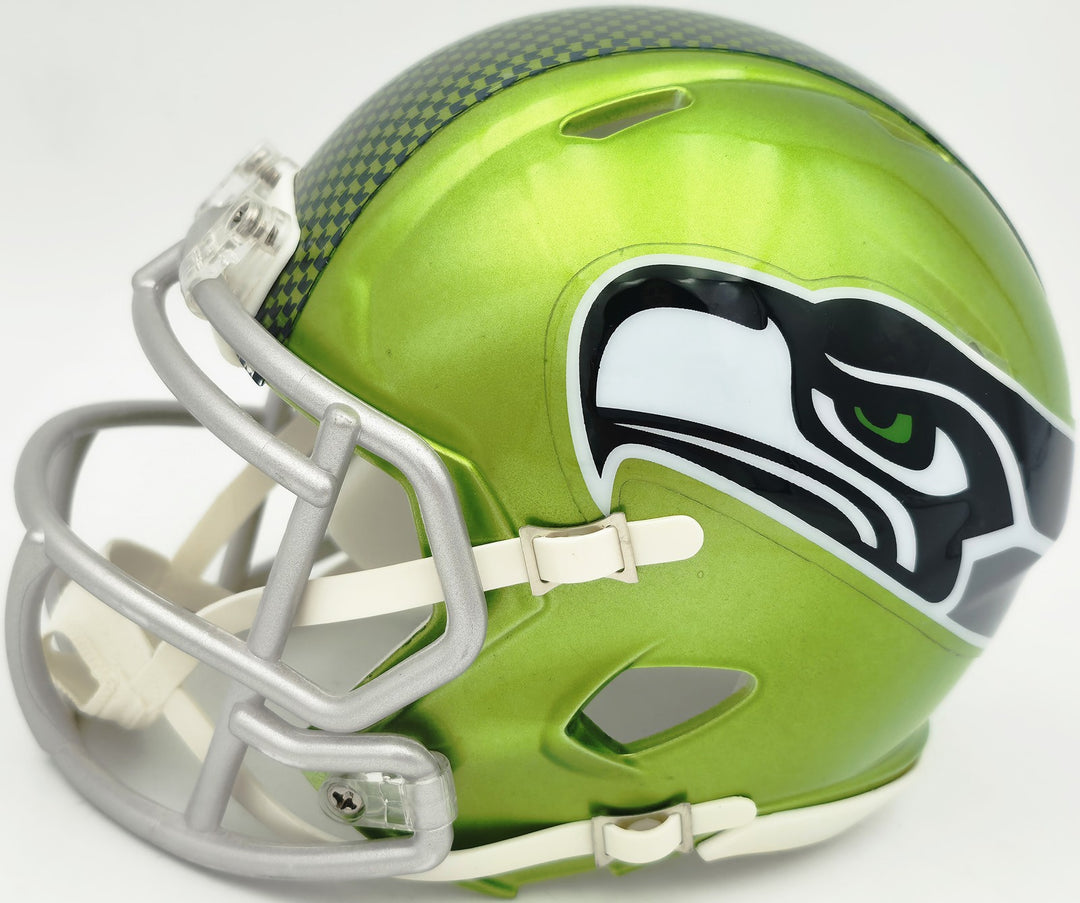 Julian Love Signed Seattle Seahawks Flash Green Speed Mini Helmet MCS Holo