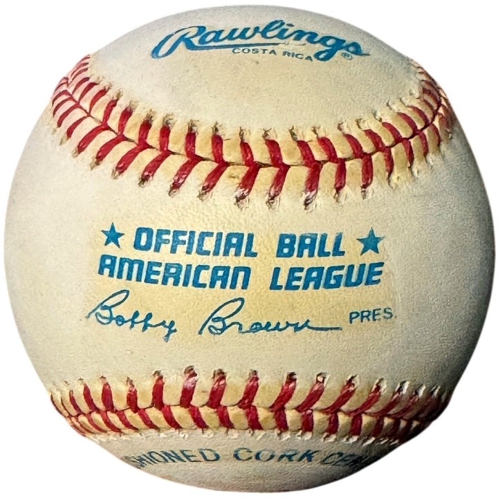 Rollie Fingers signed Rawlings Official American League Baseball imperfect- COA